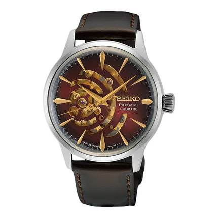 Seiko Presage SSA457J1 Cocktail Time Star Bar Automatic Brown Leather Strap LIMITED EDITION