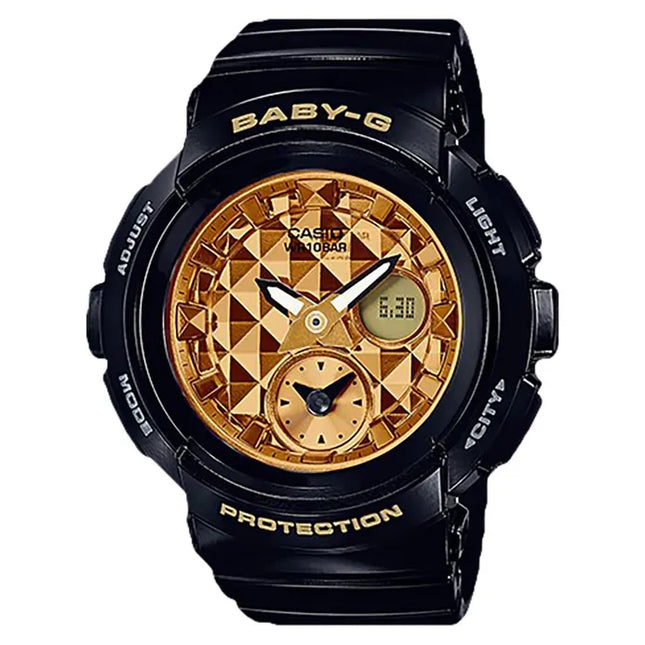 Casio Baby-G BGA-195M-1ADR Round Series Black Resin Band