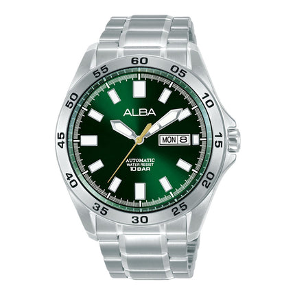 Alba Mechanical AL4747X1 Automatic Men Green Dial Stainless Steel Strap