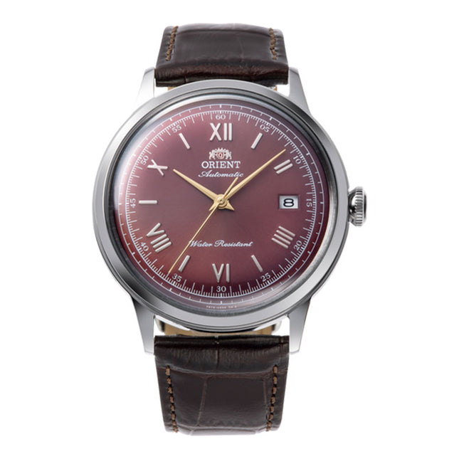 Orient Classic RA-AC0026R Bambino Automatic Bordeaux Dial Brown Leather Strap