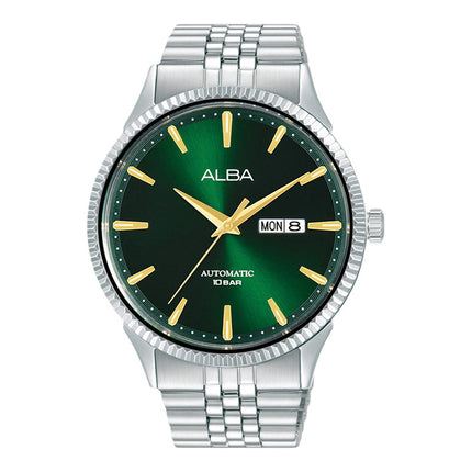 Alba Mechanical AL4235X1 Automatic Men Green Dial Stainless Steel Strap