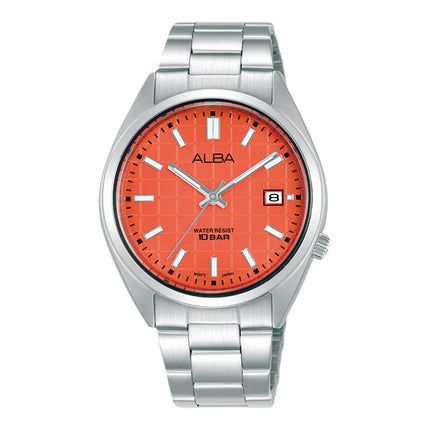 Alba Active AG8M39X1 Raspberry Gelato Series Orange Patterned Dial Stainless Steel Strap