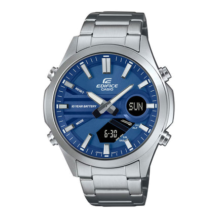 Casio Edifice EFV-C120D-2ADF Blue Digital Analog Dial Stainless Steel Band