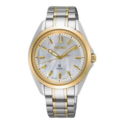 Seiko Prospex SUR608J1 Ladies Sea Marine Mother Of Pearl Dial Dual Tone Stainless Steel Strap