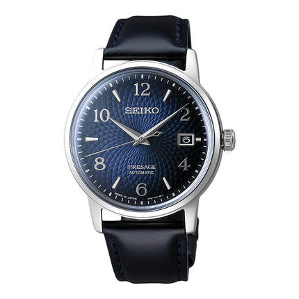 Seiko Presage SRPE43J1 Cocktail Old Clock Blue Dial Dark Blue Leather Strap