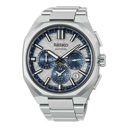 Seiko Astron HAB004J1 145th Anniversary GPS Solar Dual Time Chronograph Titanium Limited Edition