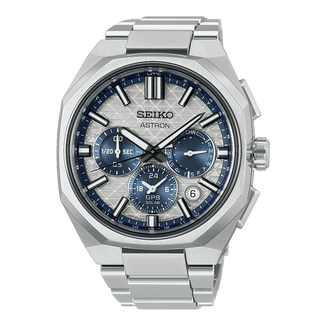 Seiko Astron HAB004J1 145th Anniversary GPS Solar Dual Time Chronograph Titanium Limited Edition