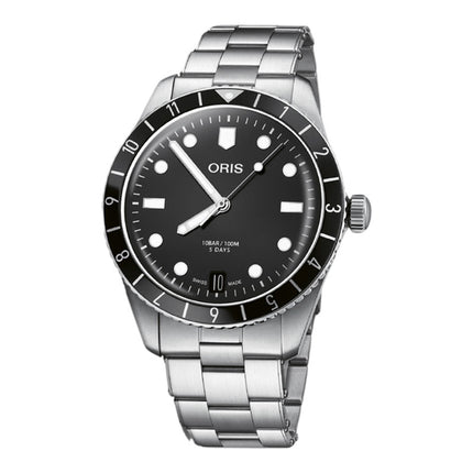 Oris Divers Sixty-Five 01-400-7772-4054-07-8-20-18 12H Calibre 400 Black Dial Stainless Steel Strap