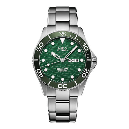 MIDO Ocean Star 200C M042.430.11.091.00 Men Automatic Green Dial Stainless Steel Strap
