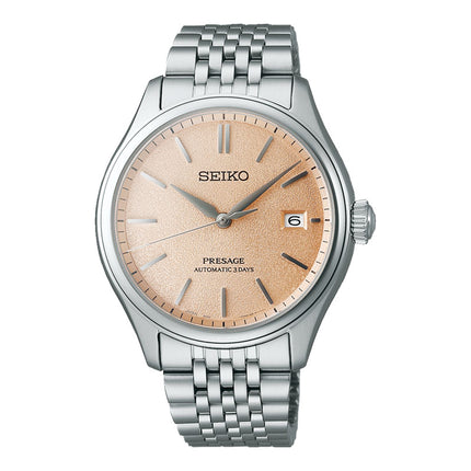 Seiko Presage SPB467J1 Automatic Classic Series Araigaki Pale Persimmon Dial Stainless Steel Strap