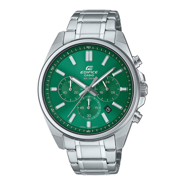 Casio Edifice EFV-650D-3AVUDF Chronograph Green Dial Stainless Steel Band