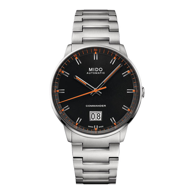 Mido Commander M021.626.11.051.00 Big Date Black Dial Stainless Steel Strap