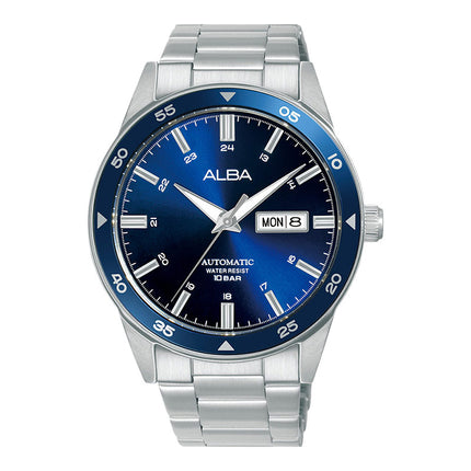 Alba Mechanical AL4593X1 Automatic Men Blue Dial Stainless Steel Strap