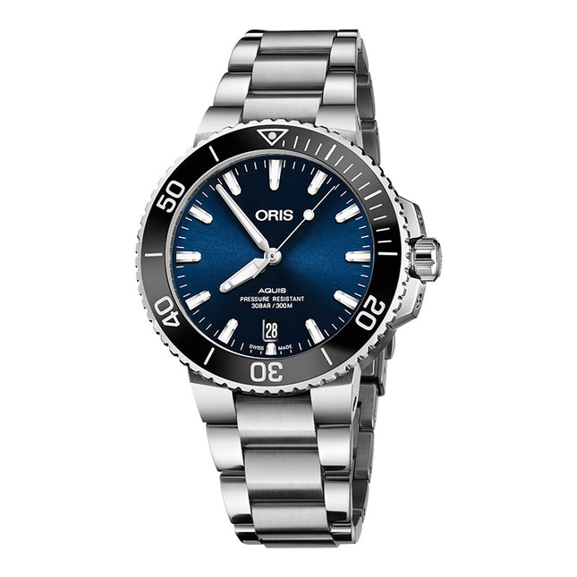 Oris Aquis 01-733-7732-4135-07-8-21-05PEB Blue Dial Stainless Steel Strap