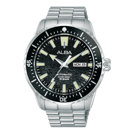Alba Mechanical AL4743X1 Automatic Men Black Dial Stainless Steel Strap