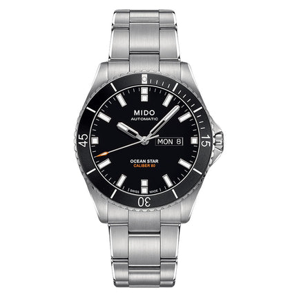 MIDO Ocean Star M026.430.11.051.00 Caliber 80 Automatic Black Dial Stainless Steel Strap