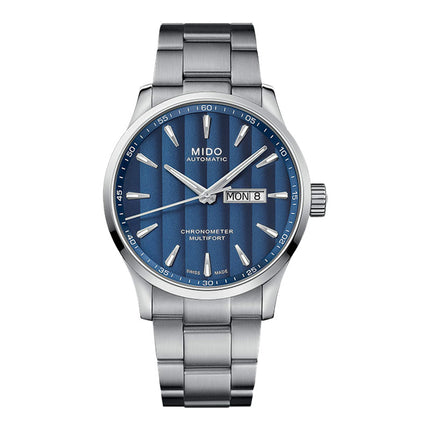 MIDO Multifort III M038.431.11.041.00 Chronometer 1 Blue Dial Stainless Steel Strap