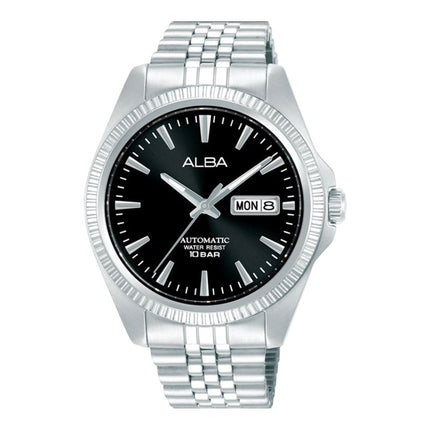 Alba Mechanical AL4789X1 Men Black Dial Stainless Steel Strap
