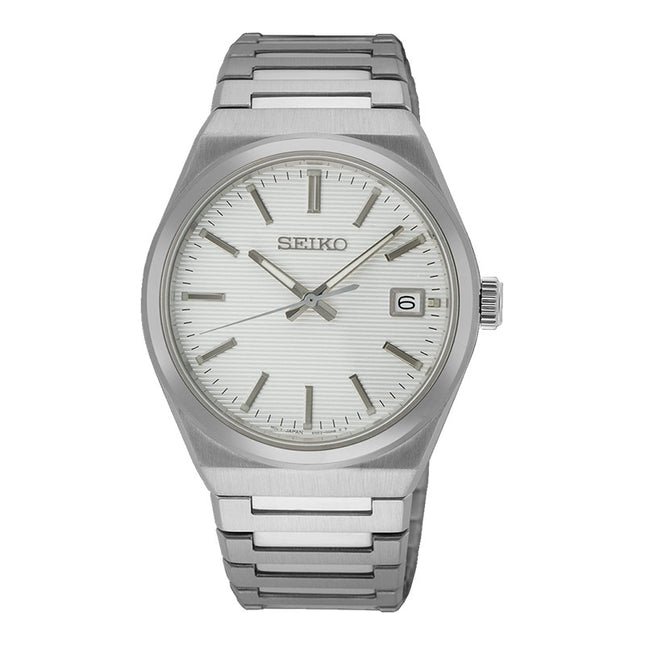 Seiko Classic SUR553P1 Men Silver Dial Stainless Steel Strap