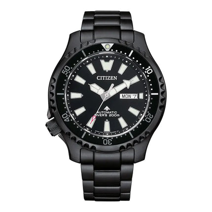 Citizen Promaster NY0135-80E Fugu Automatic Black Dial Black Stainless Steel Strap