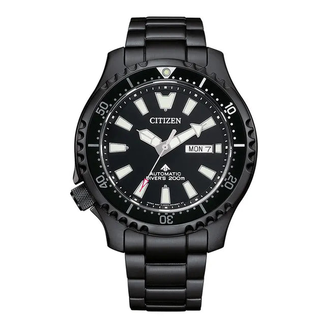 Citizen Promaster NY0135-80E Fugu Automatic Black Dial Black Stainless Steel Strap