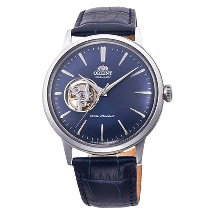 Orient Classic RA-AG0005L Automatic Open Heart Blue Dial Blue Leather Strap
