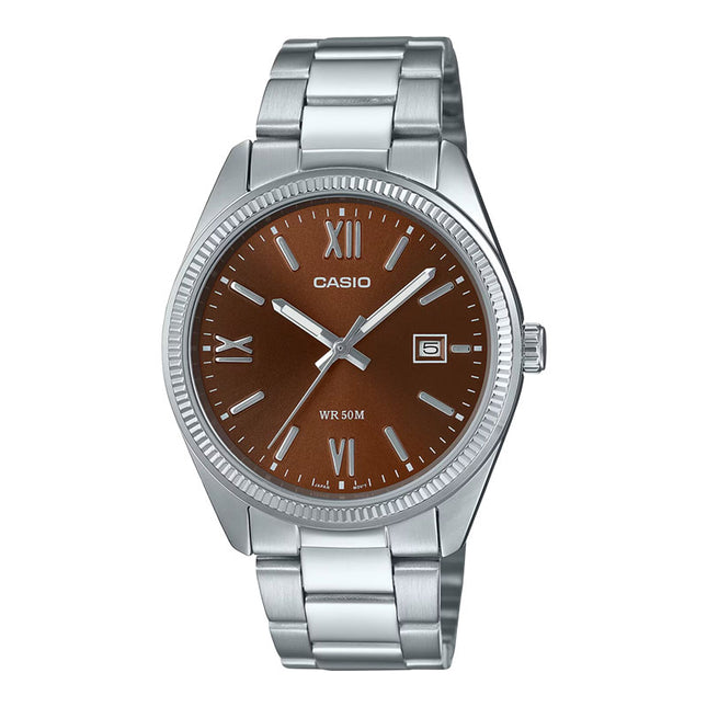 Casio General MTP-1302DD-5AVDF Men Brown Dial Stainless Steel Band