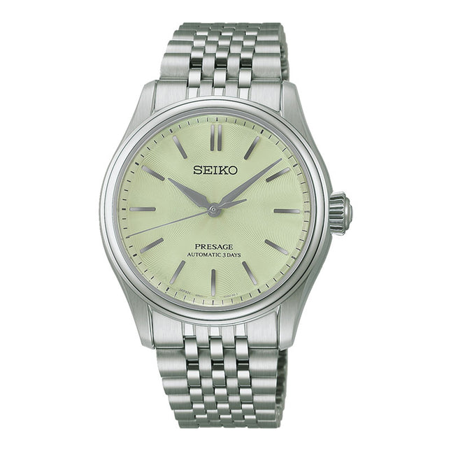 Seiko Presage Classic HCC002J1 Tomioka Silk Wakatake Green Dial Stainless Steel Strap