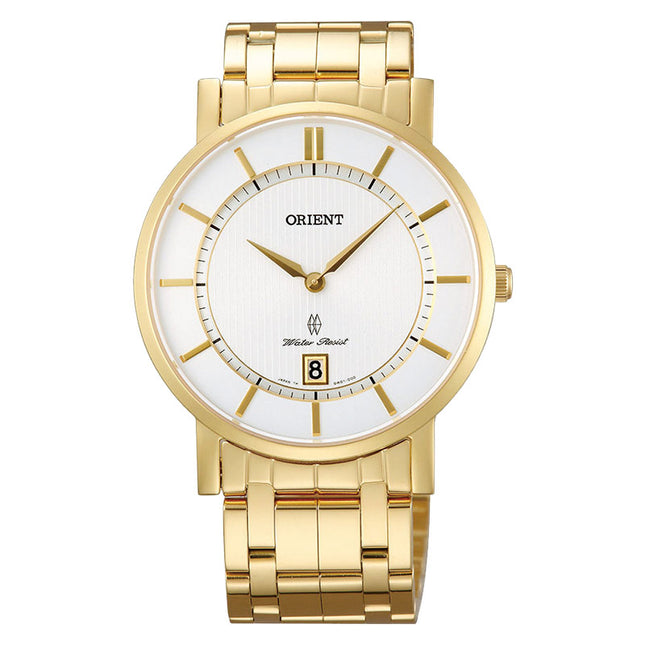 Orient Classic FGW01001W Men White Dial Gold Stainless Steel Strap