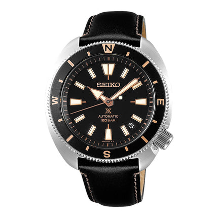 Seiko Prospex SRPG17K1 Tortoise Land Automatic Black Dial Black Leather Strap