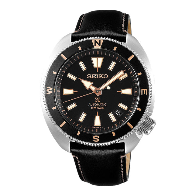 Seiko Prospex SRPG17K1 Tortoise Land Automatic Black Dial Black Leather Strap