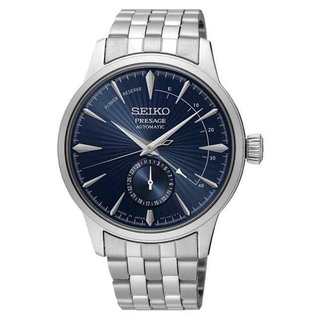 Seiko Presage SSA347J1 Cocktail Time Blue Moon Automatic Blue Texture Dial Stainless Steel Strap