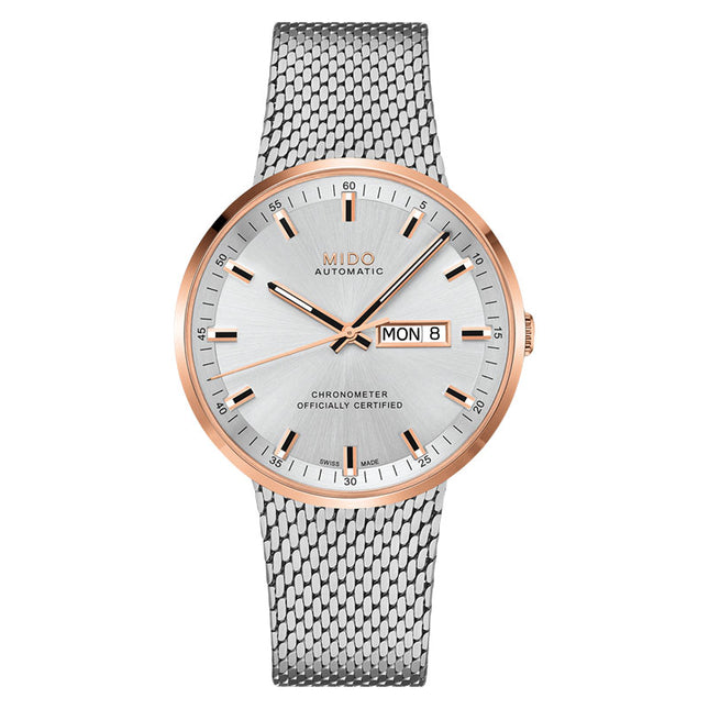 MIDO Commander II M031.631.21.031.00 Chronometer Automatic Silver Dial Stainless Steel Strap
