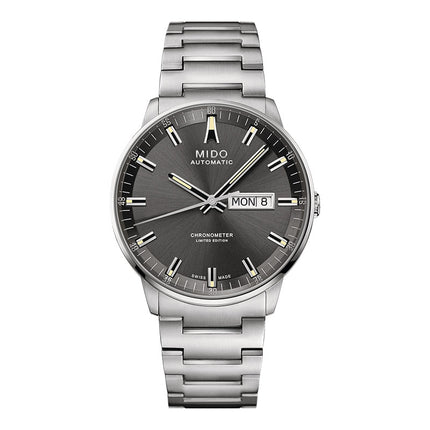 MIDO Commander M021.431.11.061.02 20th Anniversary Chronometer Stainless Steel Strap LIMITED EDITION