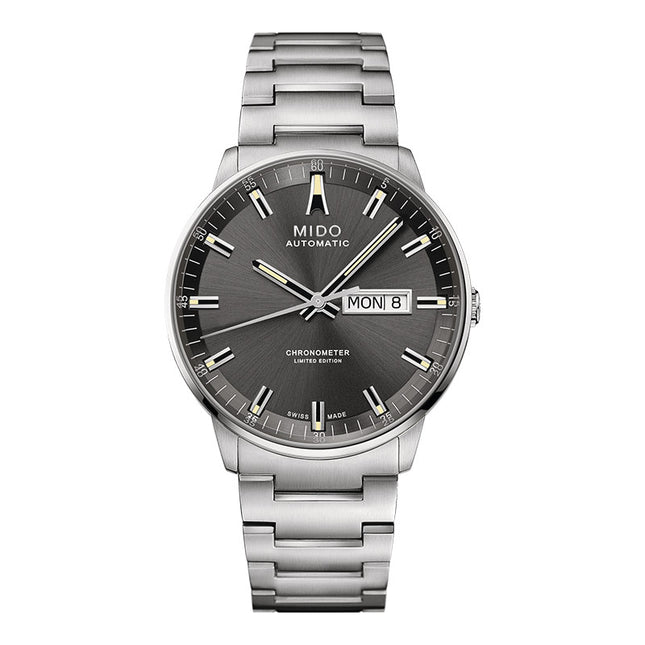 MIDO Commander M021.431.11.061.02 20th Anniversary Chronometer Stainless Steel Strap LIMITED EDITION
