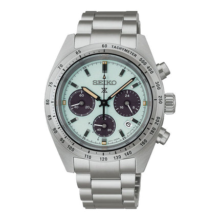 Seiko Prospex SSC965P1 Speedtimer Youngtimer Solar Chrono Mint Green Dial Stainless Steel Strap