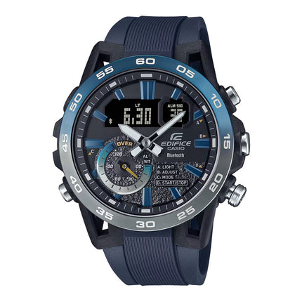 Casio Edifice ECB-40NP-1ADF Nighttime Drive Series Digital Analog Dial Blue Navy Resin Band