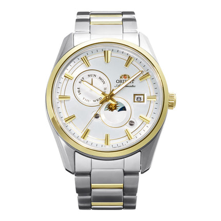 Orient Contemporary RA-AK0312S Stretto Sun and Moon White Dial Stainless Steel Strap
