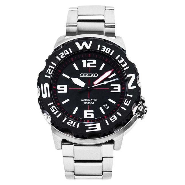 Seiko Automatic SRP445K1 Superior Black Dial Stainless Steel Strap
