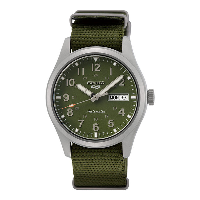 Seiko 5 Sports SRPG33K1 Automatic Field Green Dial Green Nylon Strap