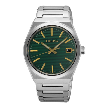 Seiko Classic SUR601P1 Men Green Dial Stainless Steel Strap