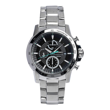 Seiko Chronograph SNDC71P1 Criteria Black Dial Stainless Steel Strap