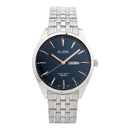 Alba AJ6181X1 Men Blue Dial Stainless Steel Strap