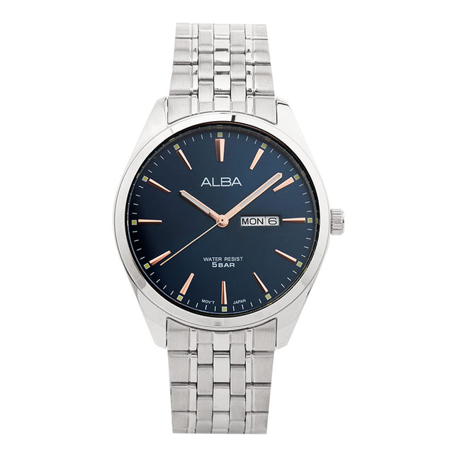 Alba AJ6181X1 Men Blue Dial Stainless Steel Strap
