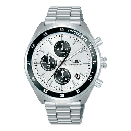 Alba Active AM3A35X1 Men Chronograph Silver Dial Stainless Steel Strap