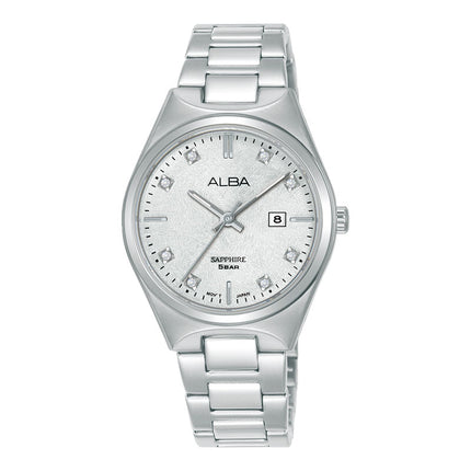 Alba Prestige AH7ES5X1 Ladies Analog Silver Dial Stainless Steel Strap