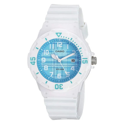 Casio General LRW-200H-2CVDF Ladies Analog Blue Dial White Resin Band