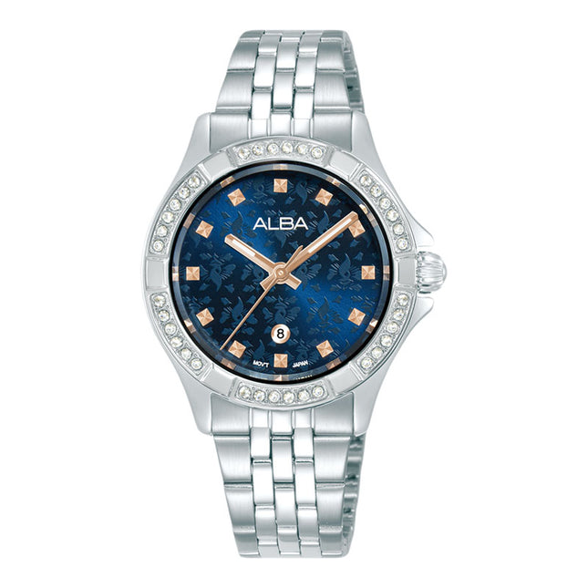 Alba Signa AH7ED9X1 Ladies Blue Dial Stainless Steel Strap
