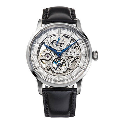 Orient Star RE-AZ0005S Mechanical M45 F8 Skeleton Dial Black Cordovan Leather Strap