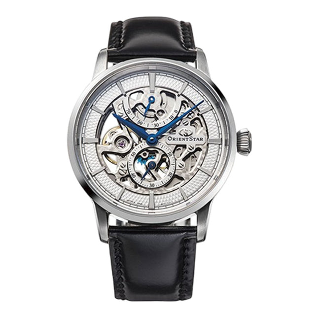 Orient Star RE-AZ0005S Mechanical M45 F8 Skeleton Dial Black Cordovan Leather Strap